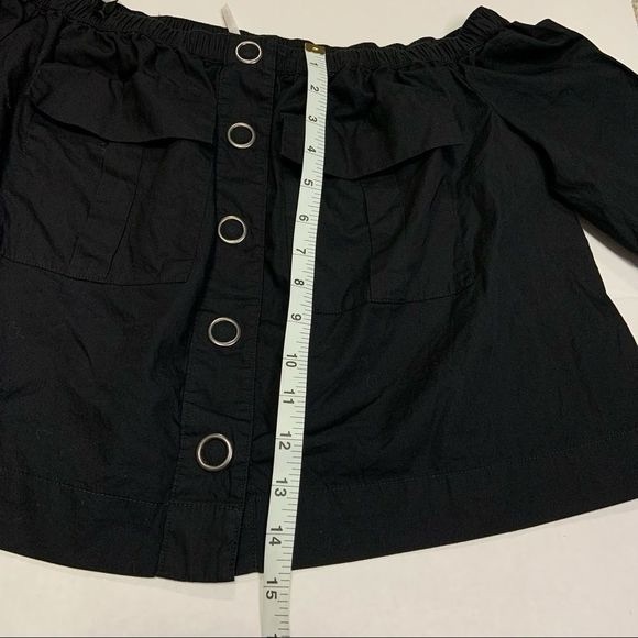 Free People Off The Shoulder Cropped Top - Picture 4 of 5